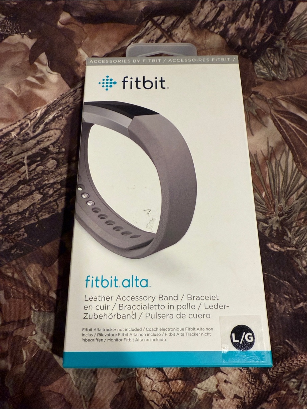 fitbit Alta Graphite Leather Replacement Band size large